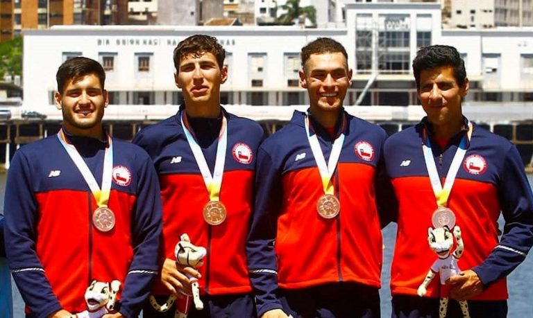 Remo Chileno sumó dos medallas de Oro y dos de Bronce en tercer día de competencias en Asunción 2022.