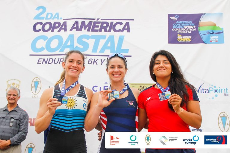 Chilenos consiguen medallas de Bronce en la 2da Copa America Remo Coastal de Lima, Perú.